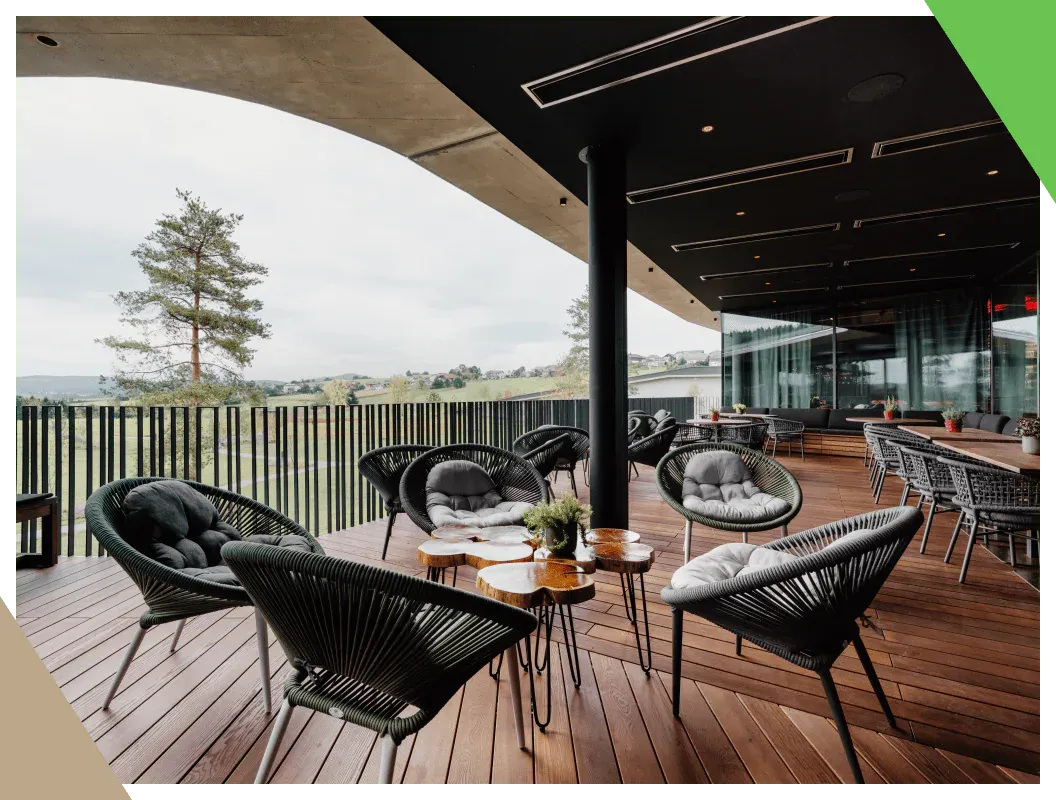 Terasa s lounge nábytkem